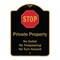 Signmission Designer Series-Private Property No Outlet No Trespassing Or Turn Around With, 24" H, BG-1824-9917 A-DES-BG-1824-9917 - alternate 1